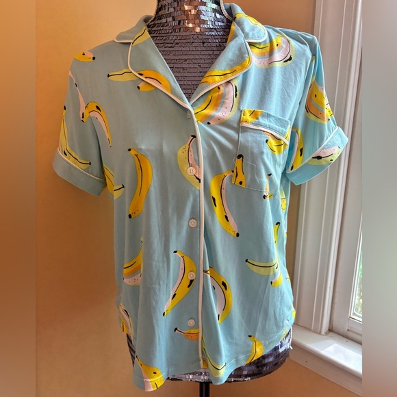 Kate Spade Banana Print Pajama Top | Size Small - Picture 5 of 5